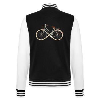 Fahrrad Unendlichkeit - Bikes - Rad - Geschenk - College-Sweatjacke - Schwarz/Weiß - Hinten - Marisol (170cm)