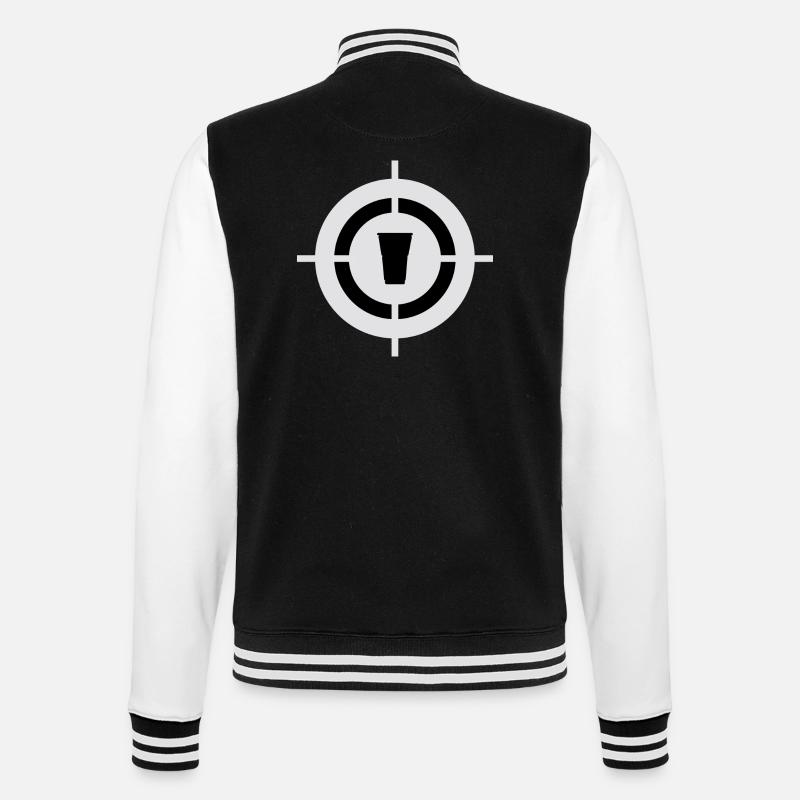 Beerpong Master - College-Sweatjacke - Schwarz/Weiß