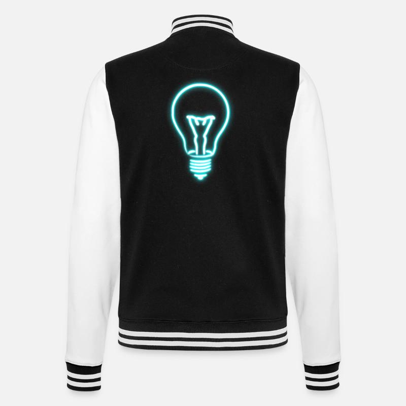 Gluehbirne - College-Sweatjacke - Schwarz/Weiß