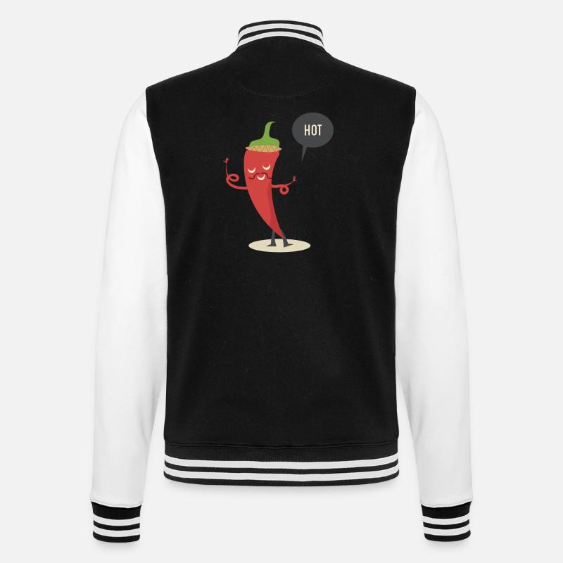 HOT CHILLI! - College-Sweatjacke - Schwarz/Weiß