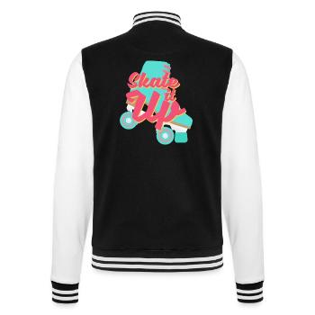 Roller Skates Tshirt Roller Skates Gift - College Sweat Jacket - black/white - Back - Marisol (170cm)