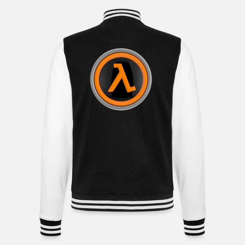 Lambda logo - College Sweat Jacket - black/white