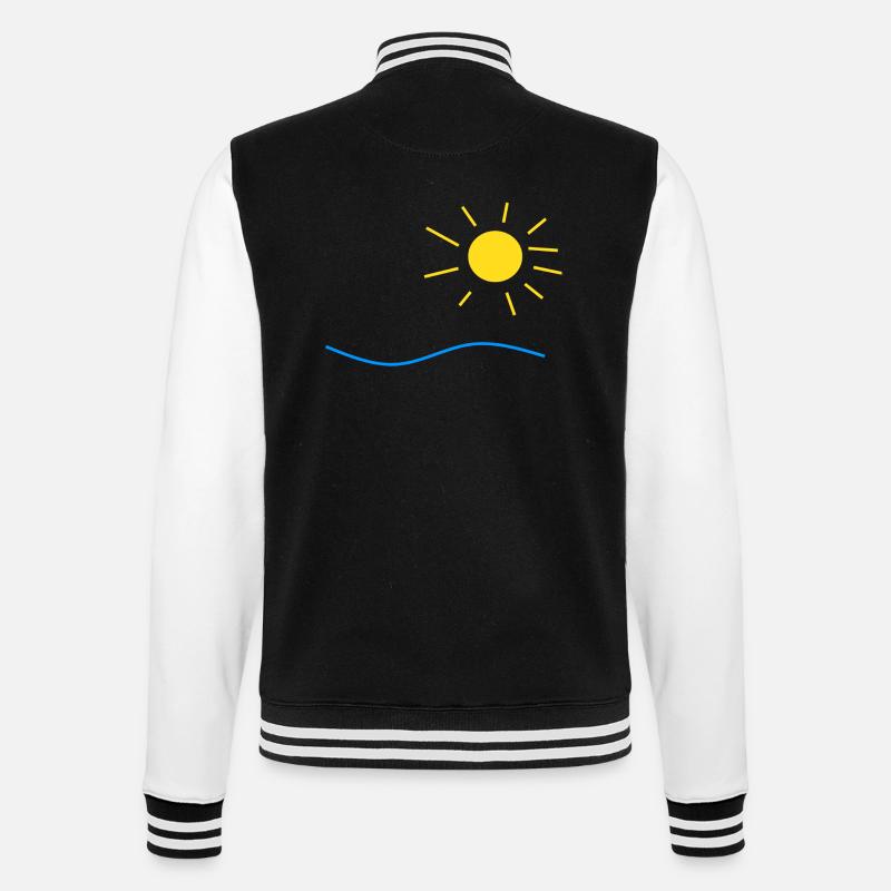 Sonne und Meer - College-Sweatjacke - Schwarz/Weiß