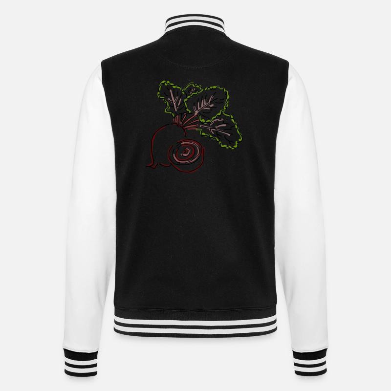 beetroot - College Sweat Jacket - black/white