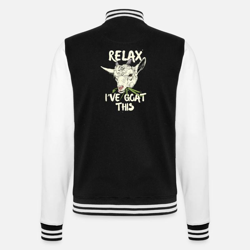 Relax i’ve goat this - Veste Teddy - noir/blanc