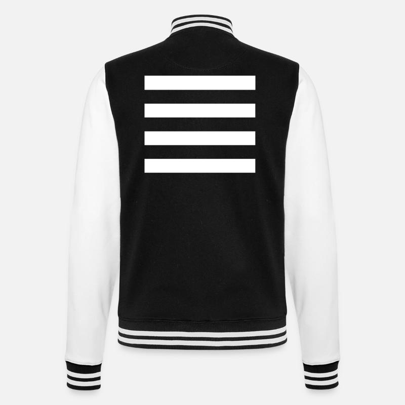Cool - College-Sweatjacke - Schwarz/Weiß