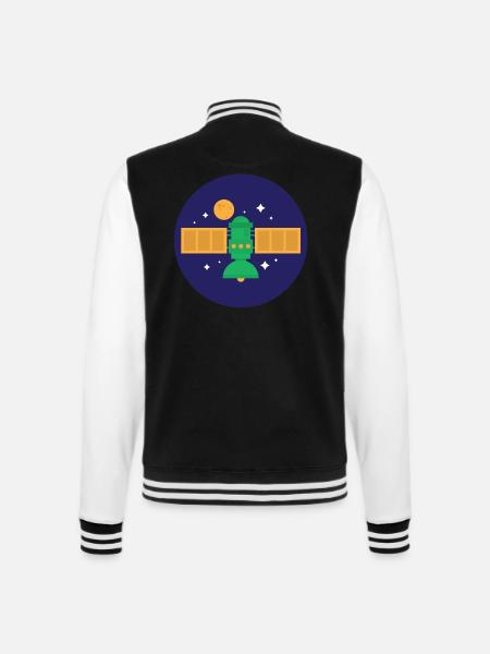 Satelliten - College-Sweatjacke - Schwarz/Weiß