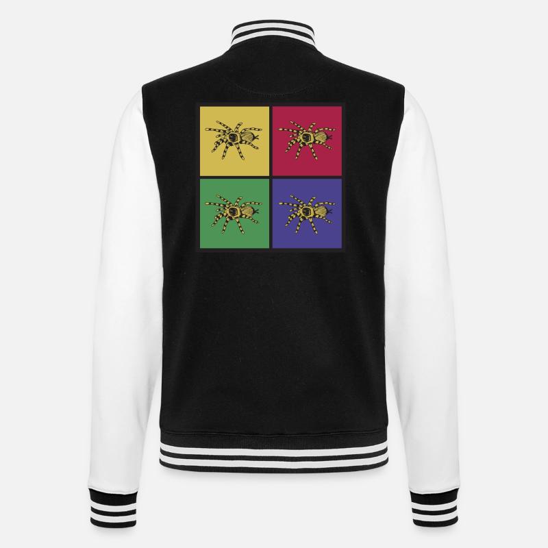 Pop art spider tarantula - College Sweat Jacket - black/white