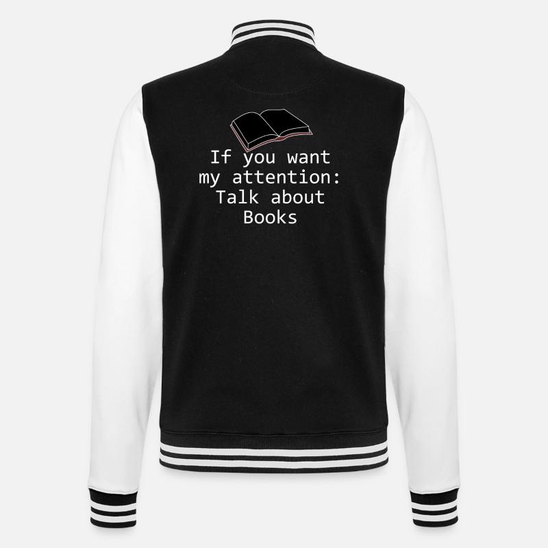 Bücher - College-Sweatjacke - Schwarz/Weiß