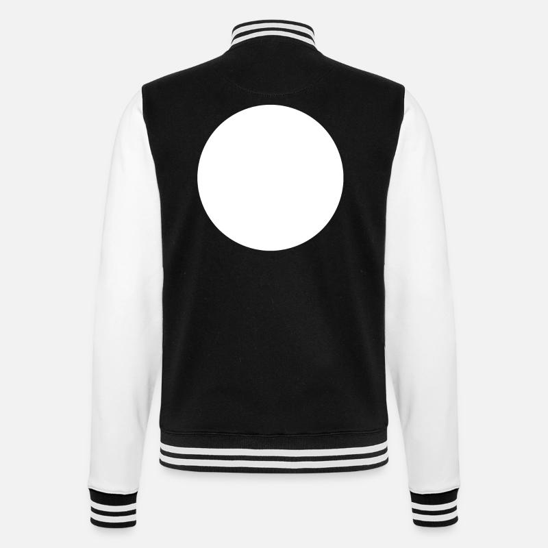 Great White Circle Minimalism - College Sweat Jacket - black/white