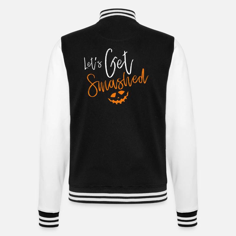 Halloween pumpkin gift Lantern trickle - College Sweat Jacket - black/white