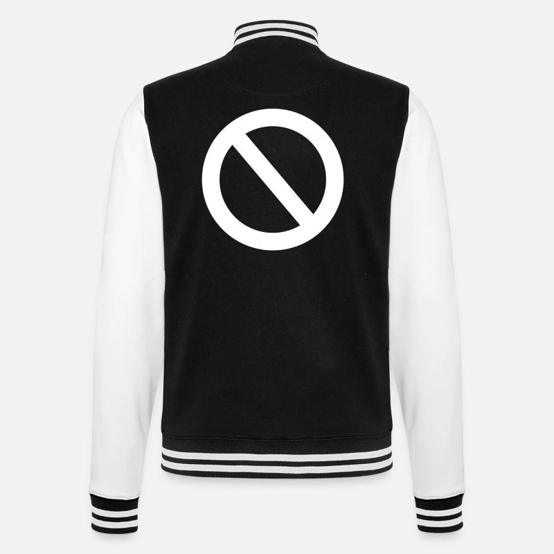 No! - College-Sweatjacke - Schwarz/Weiß