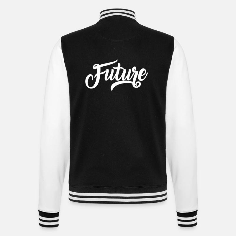 Future Geschenkidee cooles Design Geschenkidee - College-Sweatjacke - Schwarz/Weiß