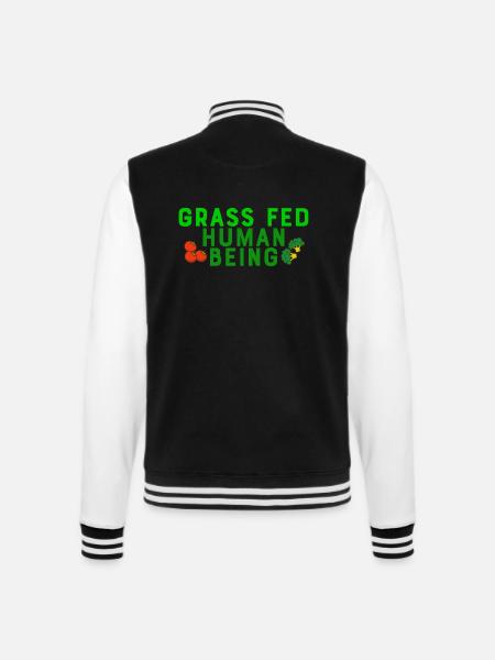 Veganer Vegetarier Tierschutz Geschenkidee - College-Sweatjacke - Schwarz/Weiß