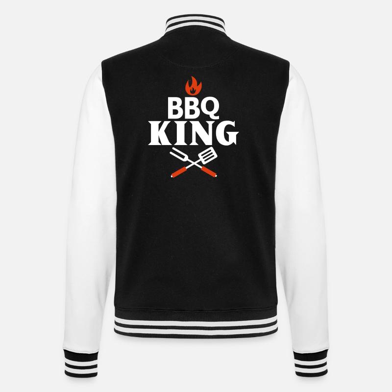 BBQ KING - Veste Teddy - noir/blanc