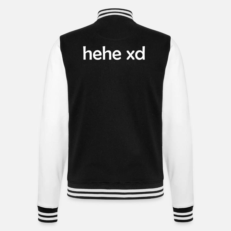 hehe xd - College-Sweatjacke - Schwarz/Weiß