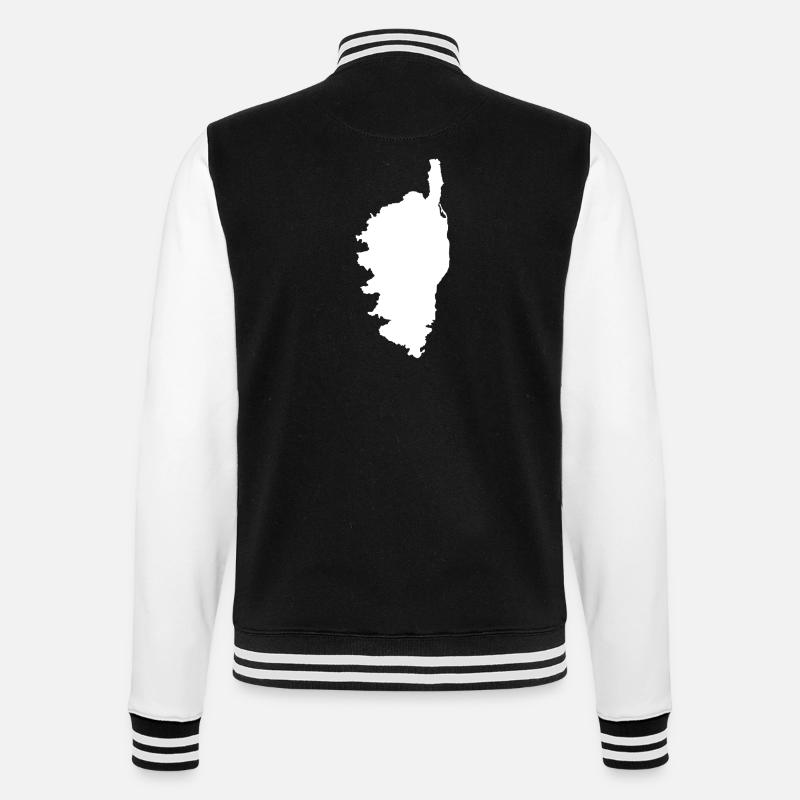 Korsika - College-Sweatjacke - Schwarz/Weiß
