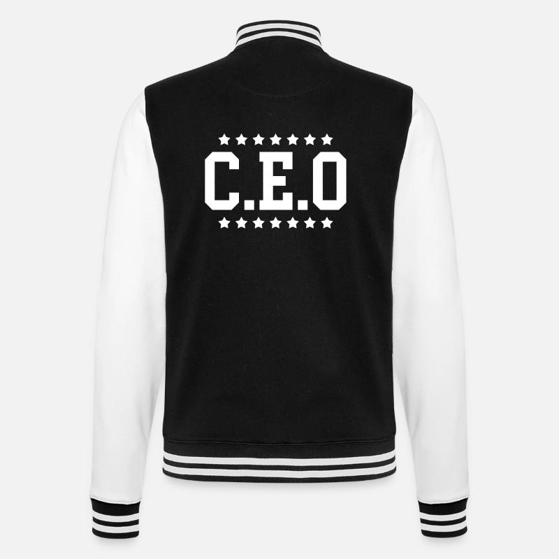 Boss boss CEO gift - College Sweat Jacket - black/white