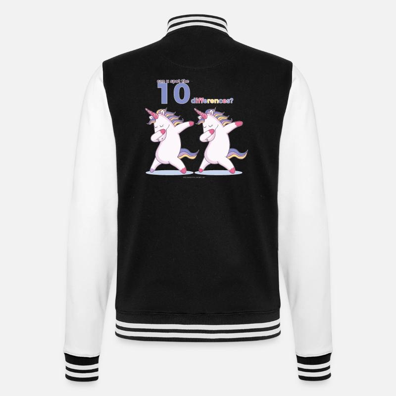 licorne - Veste Teddy - noir/blanc