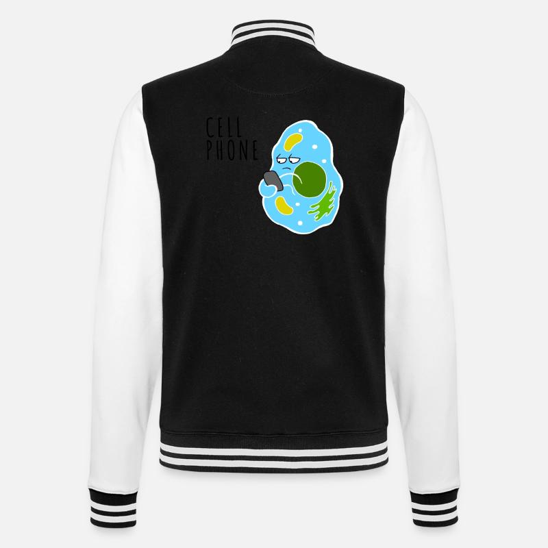 Cell Phone - College Sweat Jacket - black/white