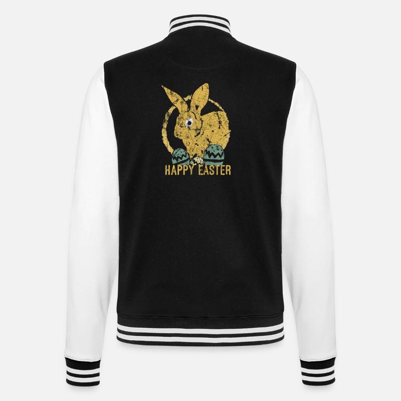 Ostern - College-Sweatjacke - Schwarz/Weiß
