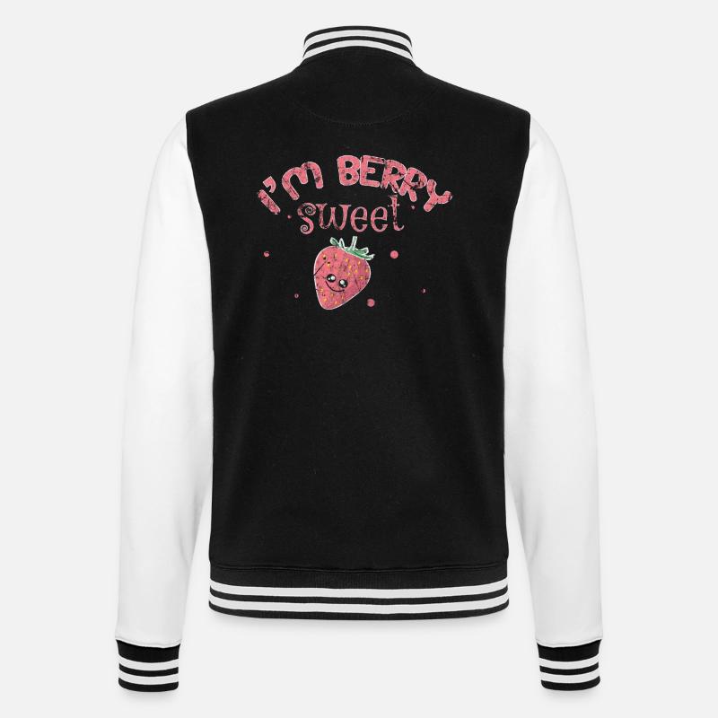 Spruch - College-Sweatjacke - Schwarz/Weiß