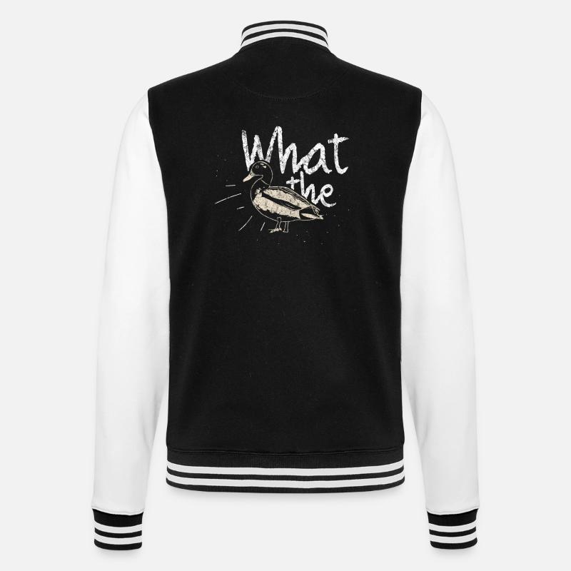 Duck saying - College Sweat Jacket - black/white