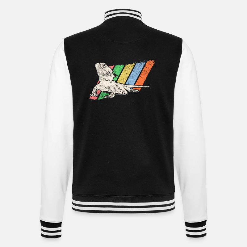 Haustier Retro - College-Sweatjacke - Schwarz/Weiß