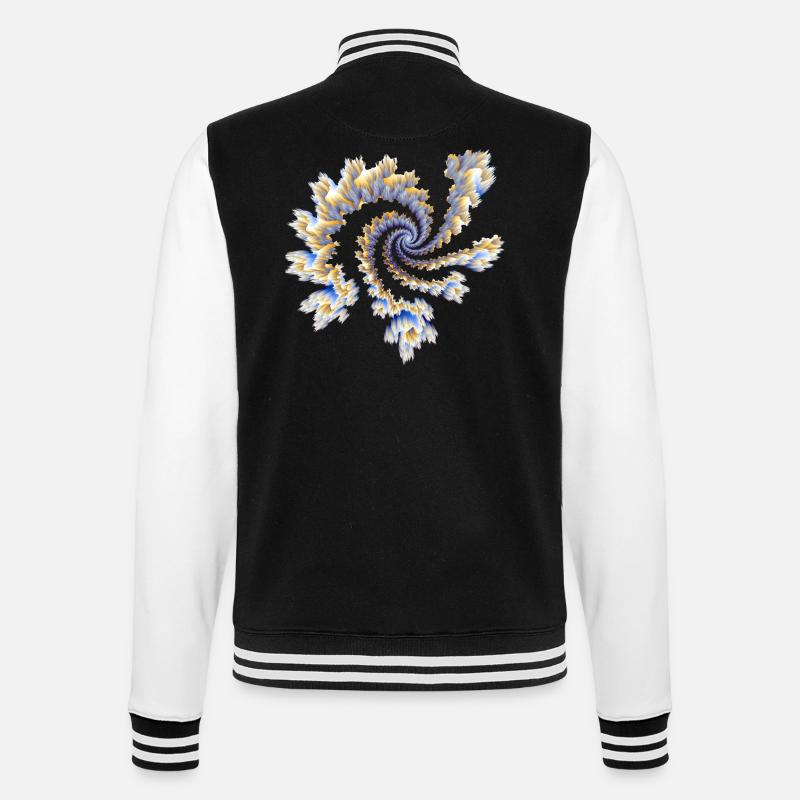 Fractal Explodes - College Sweat Jacket - black/white