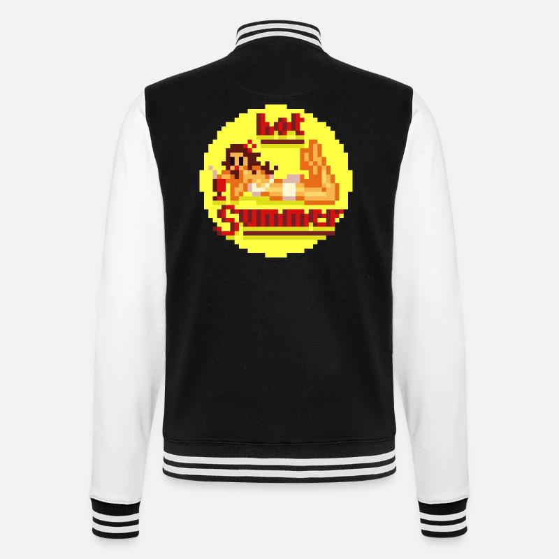 Buzzer chaud Pixel Pinup - Veste Teddy - noir/blanc