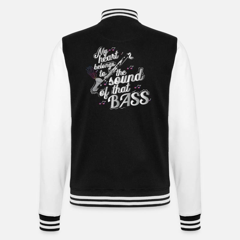 Cadeau clarinette basse - Veste Teddy - noir/blanc
