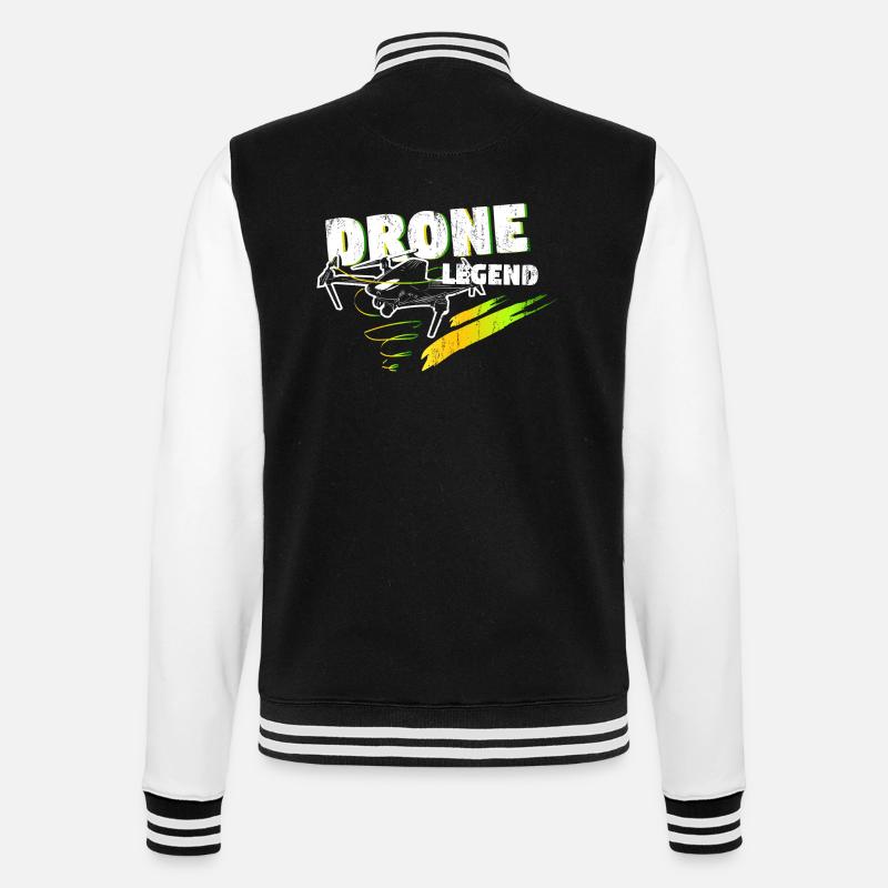 Drone hobby gift - College Sweat Jacket - black/white