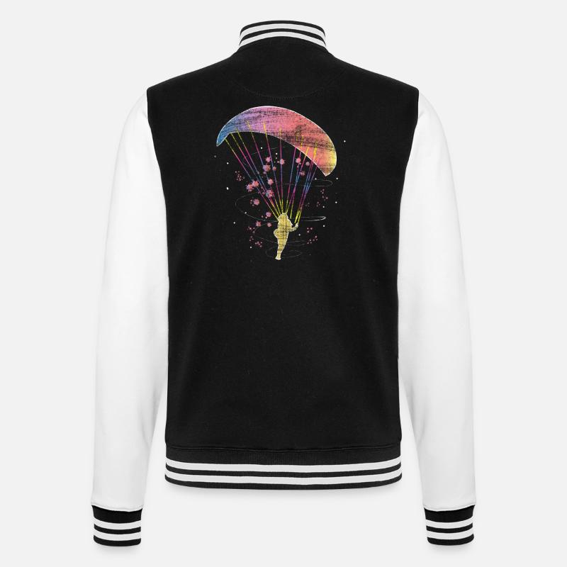 Paragliding paraglider - College Sweat Jacket - black/white