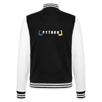 Python Entwickler Programmierer Coder Geschenkidee - College-Sweatjacke - Schwarz/Weiß - Hinten - Marisol (170cm)