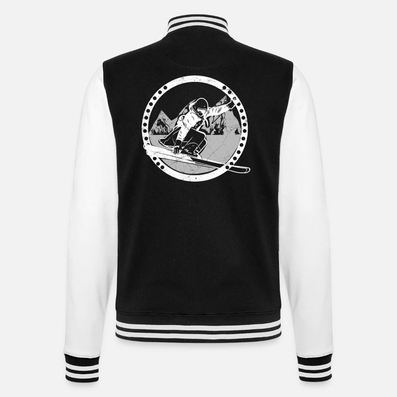 Skiing winter gift idea - College Sweat Jacket - black/white