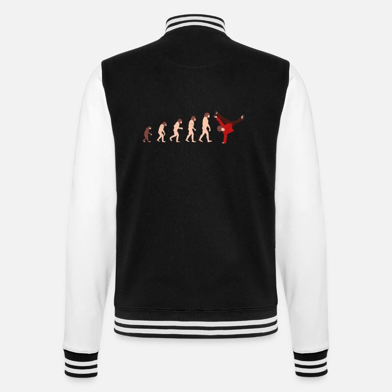 Evolution Breakdance Lustige Geschenkidee - College-Sweatjacke - Schwarz/Weiß