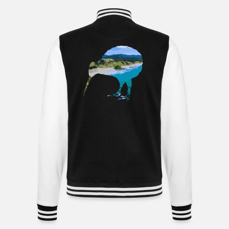 Double Exposure Animals Kiwi Idée cadeau - Veste Teddy - noir/blanc