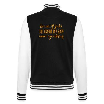 bei mir ist jeden Tag Ostern - College-Sweatjacke - Schwarz/Weiß - Hinten - Marisol (170cm)