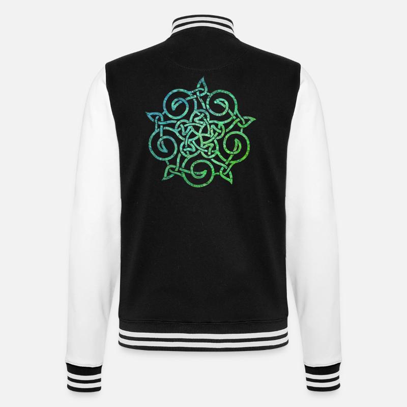 Celtic knot 20 e 5 - College Sweat Jacket - black/white