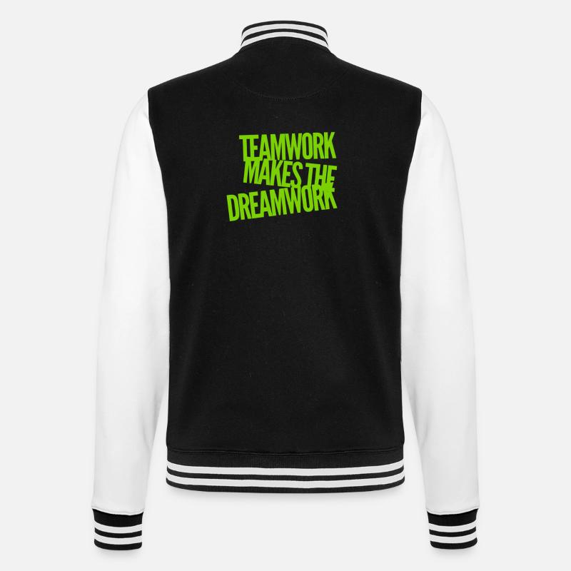 Teamwork ist super - College-Sweatjacke - Schwarz/Weiß
