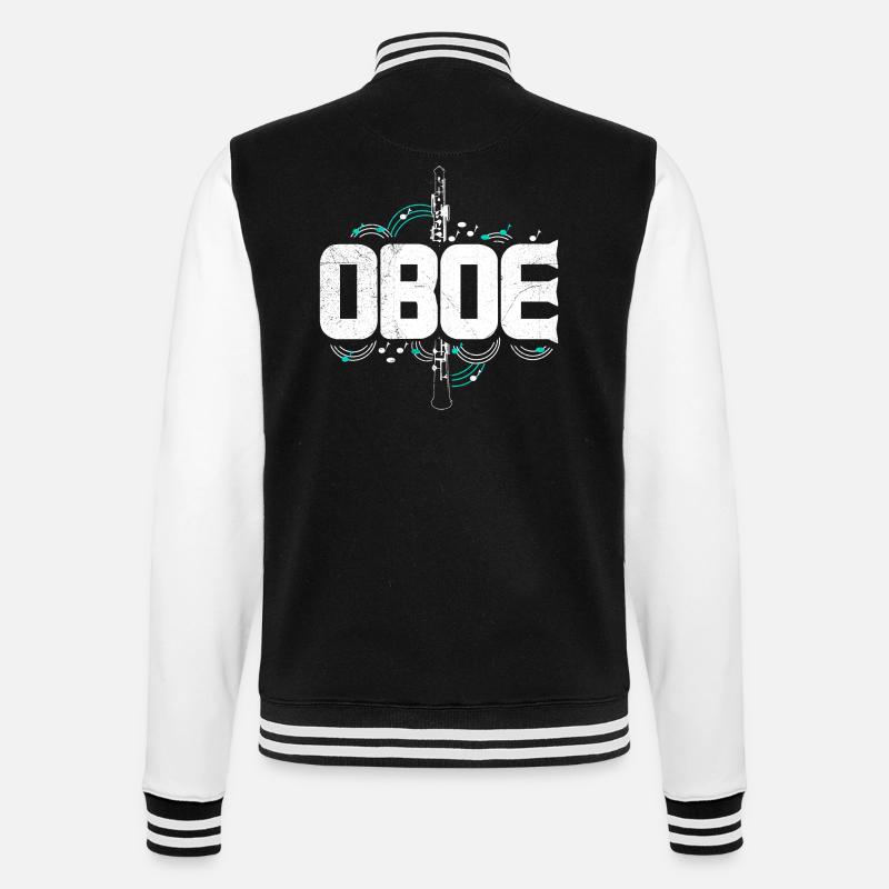 Oboe Oboist Konzert Geschenkidee - College-Sweatjacke - Schwarz/Weiß