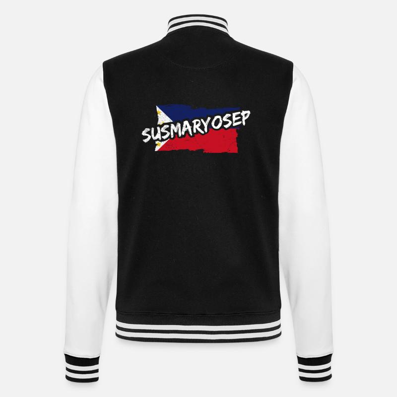 Philippines Pinoy Gift - College Sweat Jacket - black/white