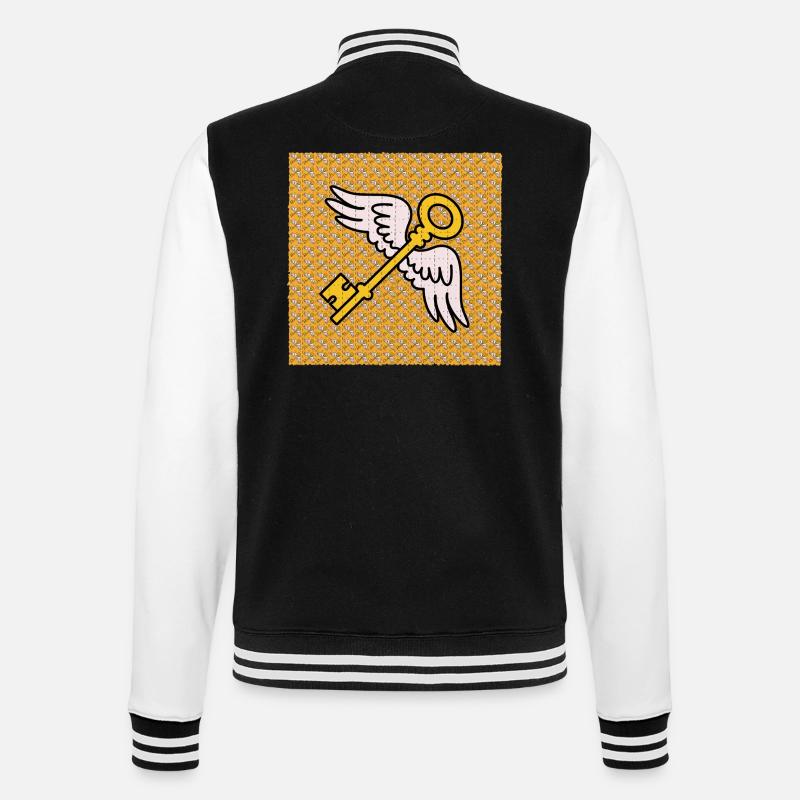 LSD Flying Keys Blotter Sheet - College Sweat Jacket - black/white