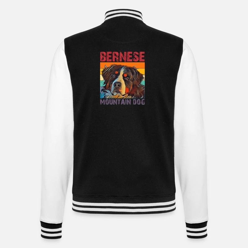 Berner Berghund - College-Sweatjacke - Schwarz/Weiß