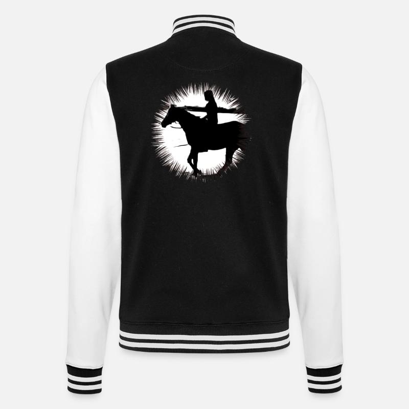 Cheval - Veste Teddy - noir/blanc