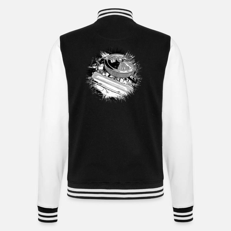 Car - College Sweat Jacket - black/white
