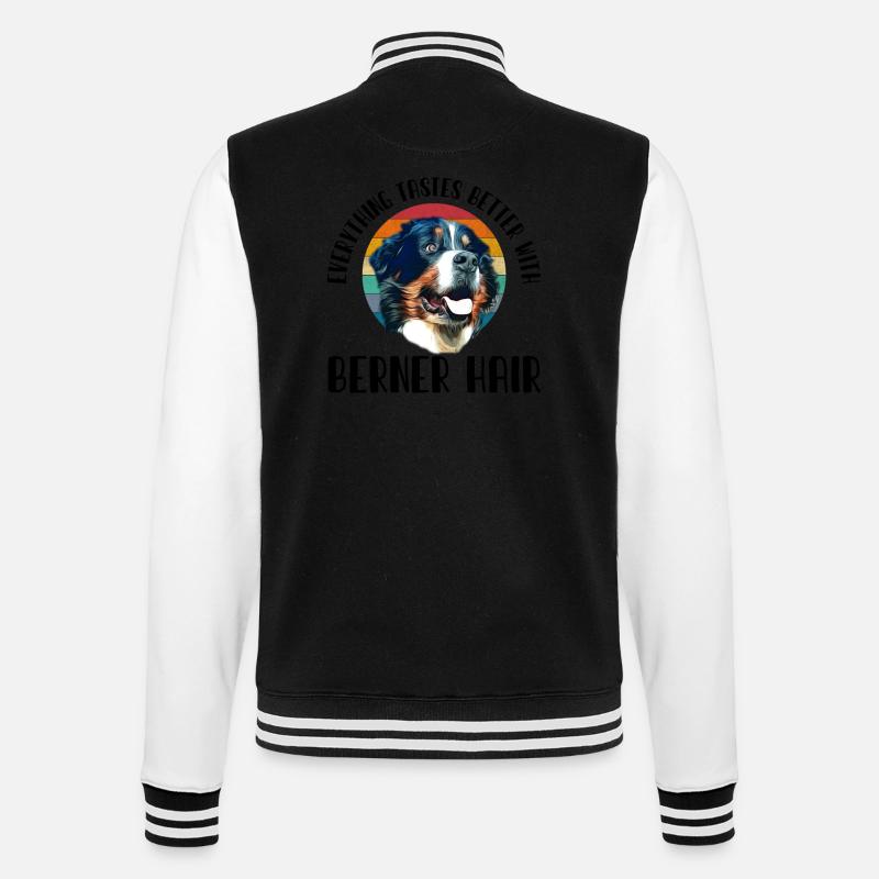 Bernese mountain dog - College Sweat Jacket - black/white