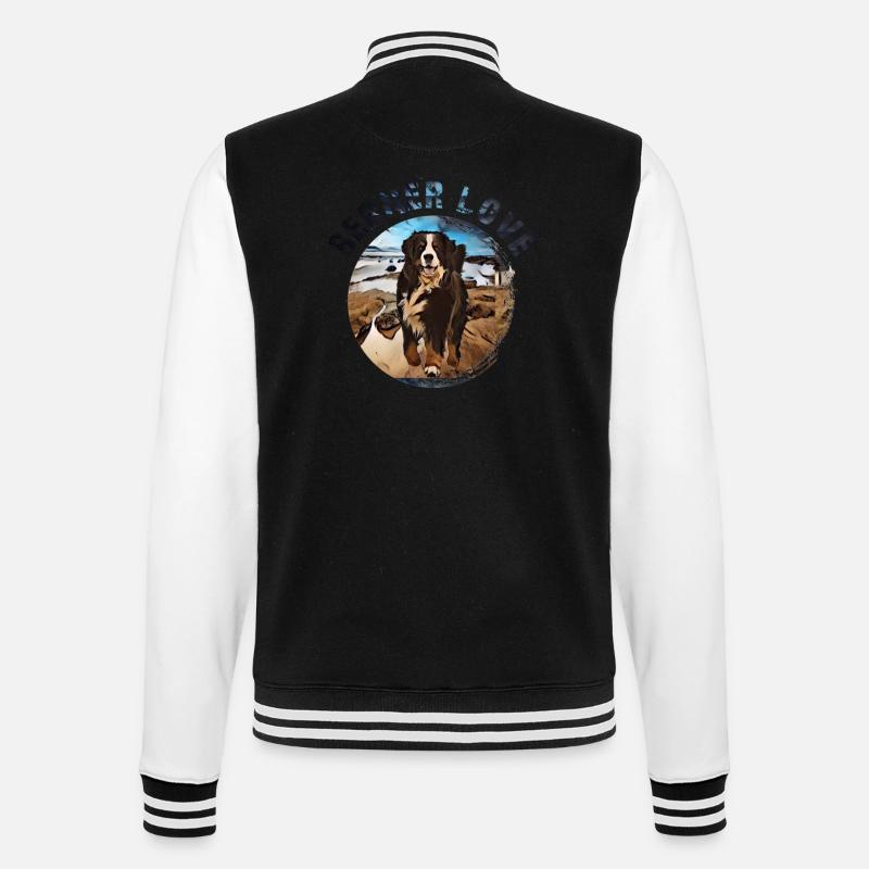 Berner Berghund - College-Sweatjacke - Schwarz/Weiß
