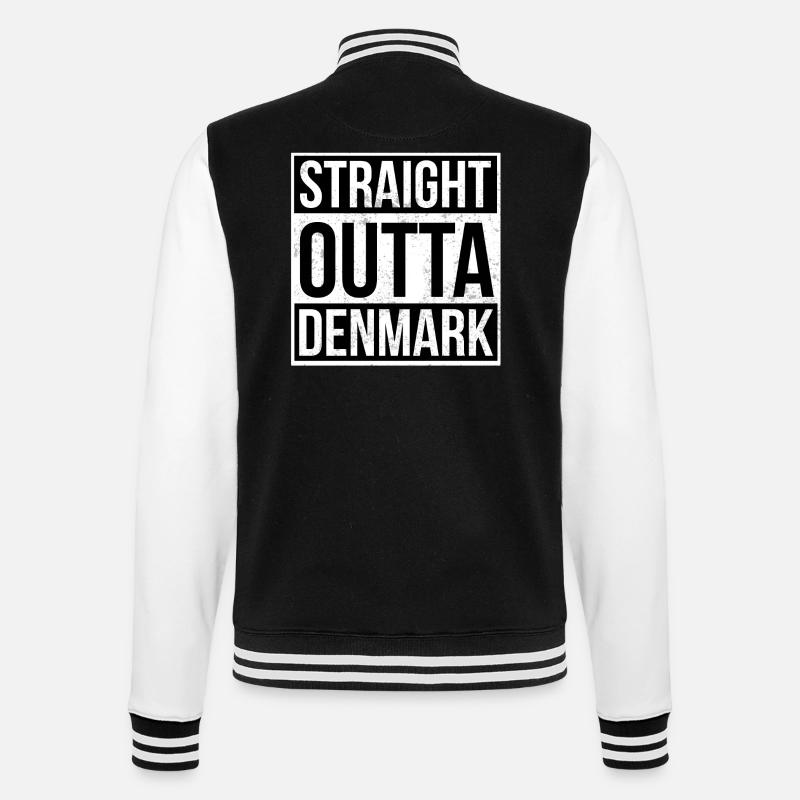 Straight Outta Danemark - Veste Teddy - noir/blanc