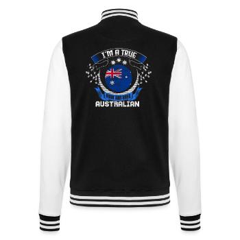 Australien Känguru Kontinent Geschenk - College-Sweatjacke - Schwarz/Weiß - Hinten - Marisol (170cm)